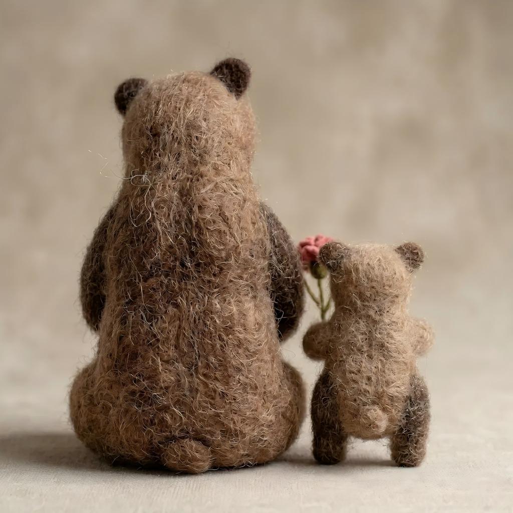 Everlasting Felted Bear & Cub: A Gift of Love