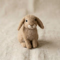 Handcrafted Wool Felt Lop Eared Bunny Figurine