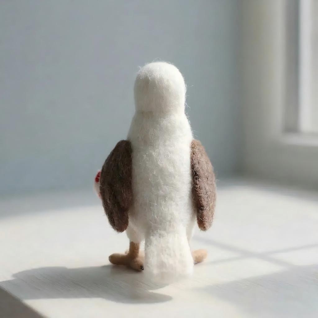 Felt Seagull Soccer Player Figurine
