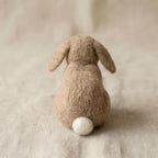 Handcrafted Wool Felt Lop Eared Bunny Figurine