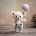 Handcrafted Felt Little Dreamer Bear with Balloon Desk Figurine