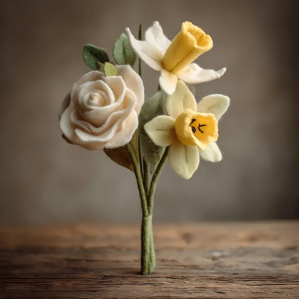 Everlasting Felted Artisan Posy