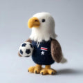 Felt Bald Eagle Soccer Player Figurine