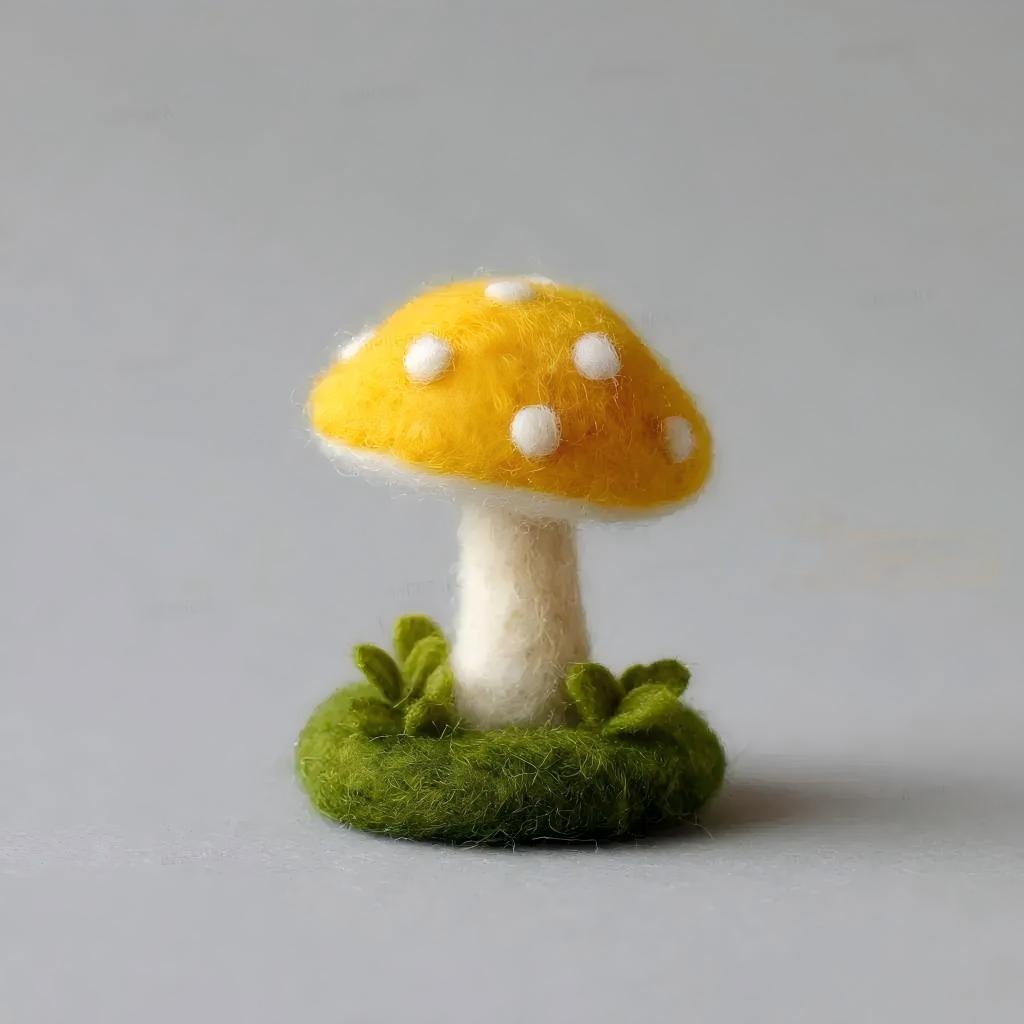 Felt Woodland Mushroom Decorative Figurine